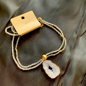 28th Street Garden party natural stone necklace